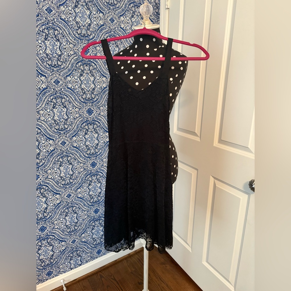 Free People Black Lace Dress